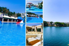 Suíte com Vista para o Lago em Capitólio, acesso a piscina adulto e infantil, quadra de beach tênis e playgroud